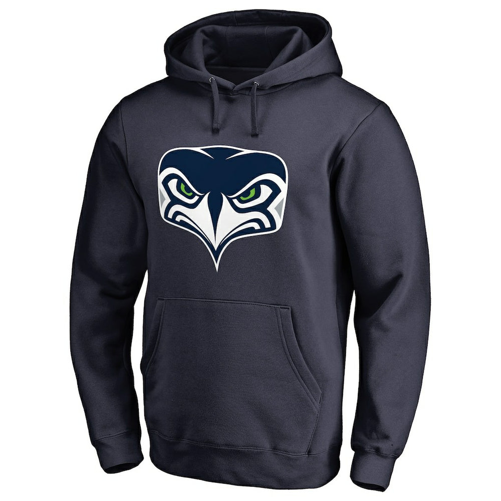 Seattle Seahawks Alternate Team Logo Gear Pullover Hoodie Navy | NFL