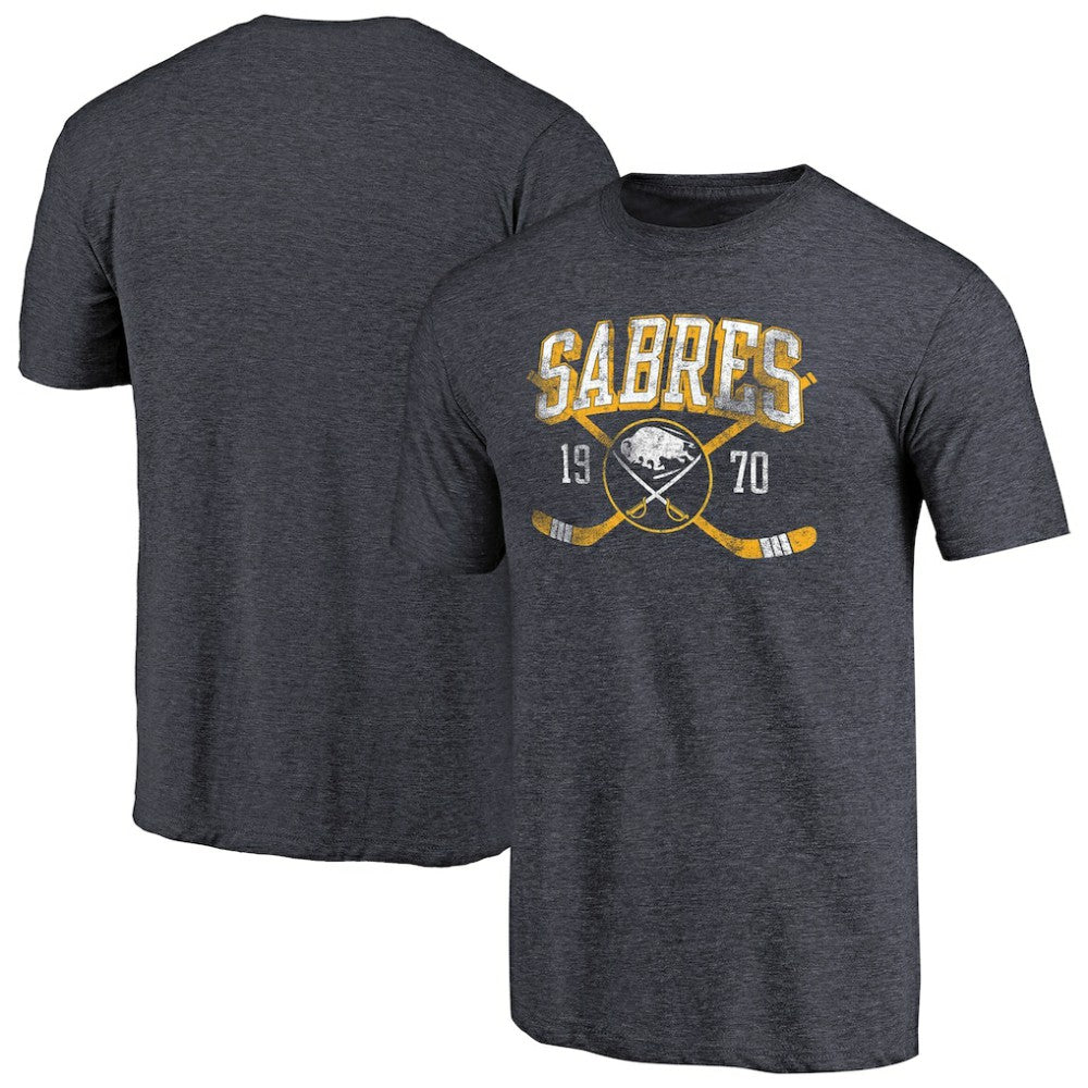 Buffalo Sabres Vintage Collection Line Shift Tri-Blend T-Shirt - Navy - NHL