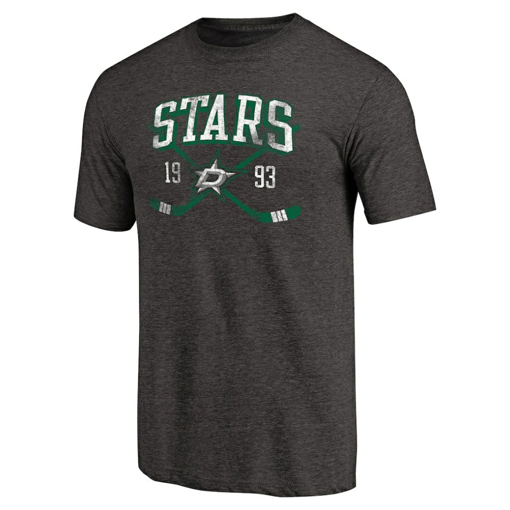 Dallas Stars Vintage Collection Line Shift Tri-Blend T-Shirt - Black - NHL
