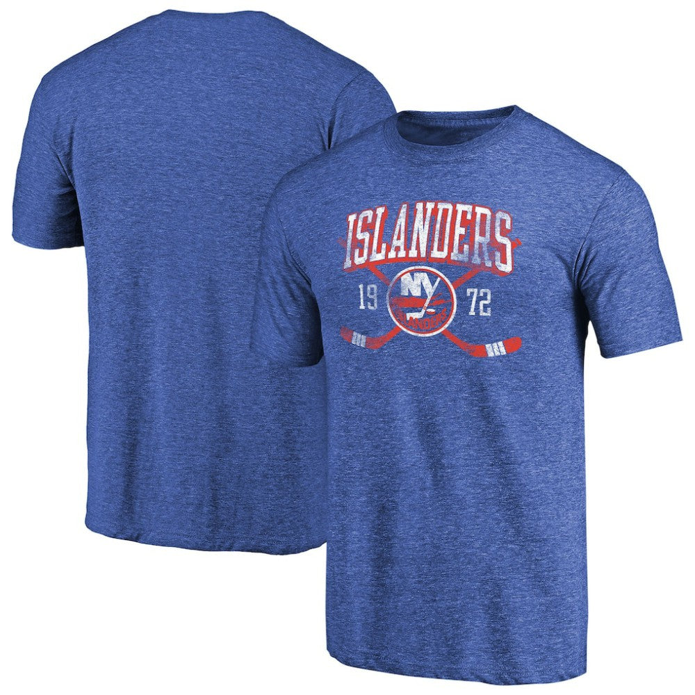 New York Islanders Vintage Collection Line Shift Tri-Blend T-Shirt - Royal - NHL