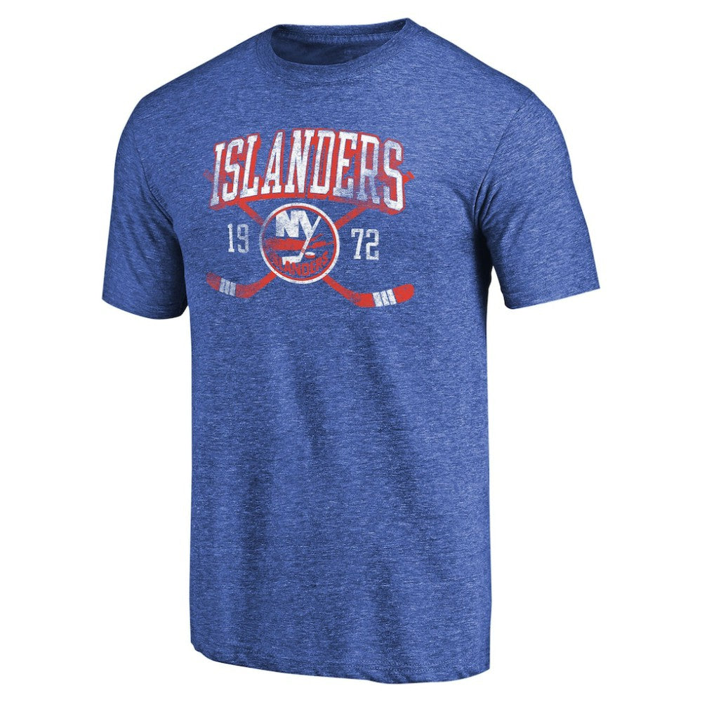 New York Islanders Vintage Collection Line Shift Tri-Blend T-Shirt - Royal - NHL