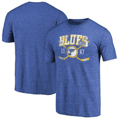 St. Louis Blues Vintage Collection Line Shift Tri-Blend T-Shirt - Royal - NHL