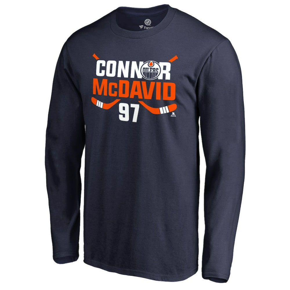 Connor McDavid Edmonton Oilers Hometown Collection CM97 Long Sleeve T-Shirt - Navy - NHL