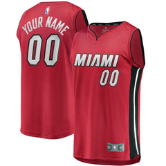 Miami Heat Youth Fast Break Replica Custom Jersey Red Statement Edition - NBA