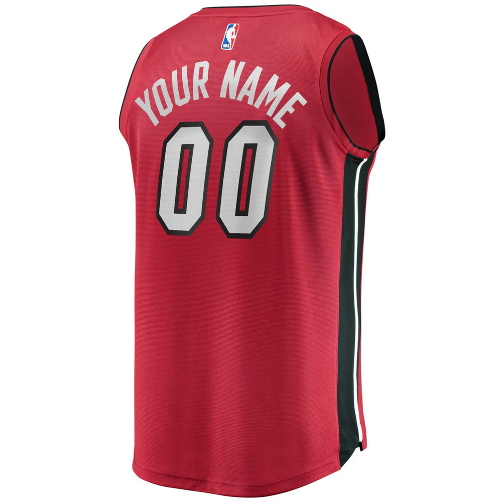 Miami Heat Youth Fast Break Replica Custom Jersey Red Statement Edition - NBA