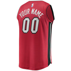 Miami Heat Youth Fast Break Replica Custom Jersey Red Statement Edition - NBA