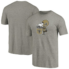 New Orleans Saints Throwback Logo Tri-Blend T-Shirt Ash | NFL