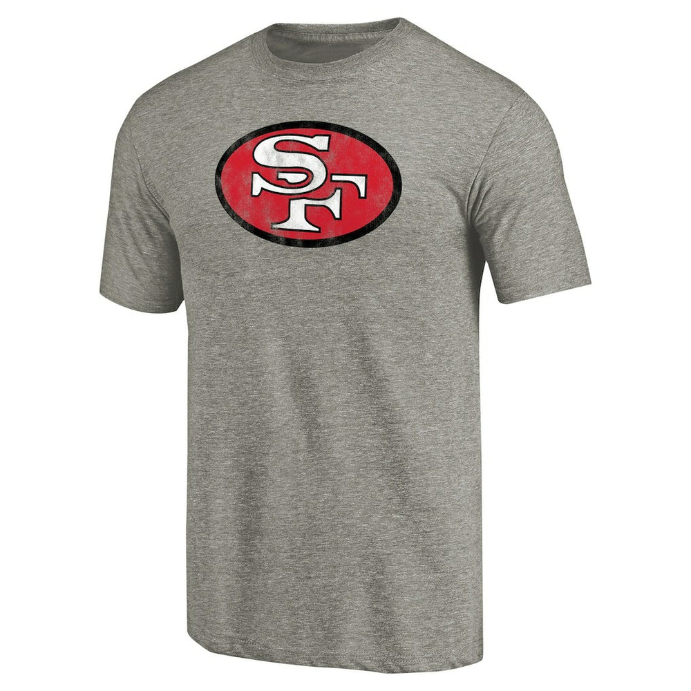 San Francisco 49ers Throwback Logo Tri-Blend T-Shirt Ash | NFL