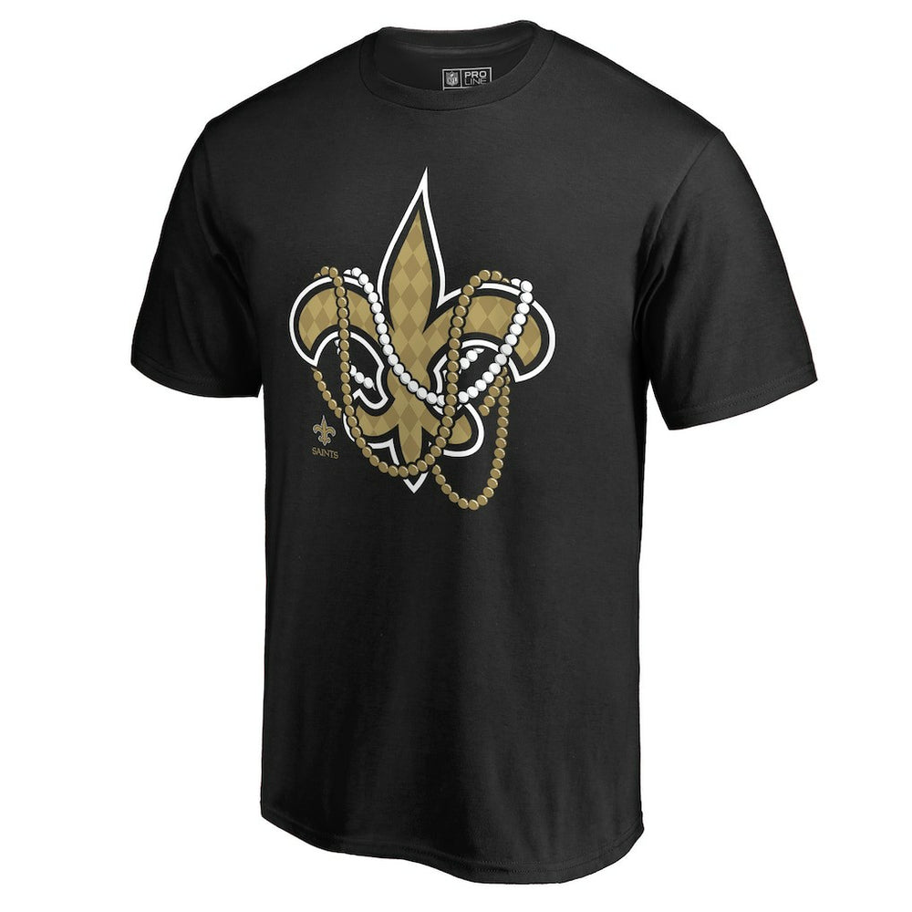 New Orleans Saints Beads Hometown Collection T-Shirt Black | NFL