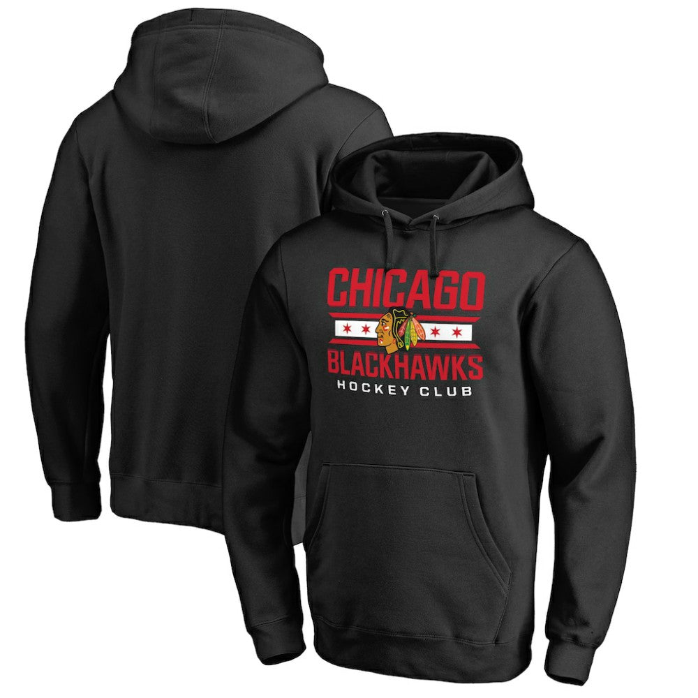 Chicago Blackhawks Hometown Collection Pullover Hoodie - Black - NHL