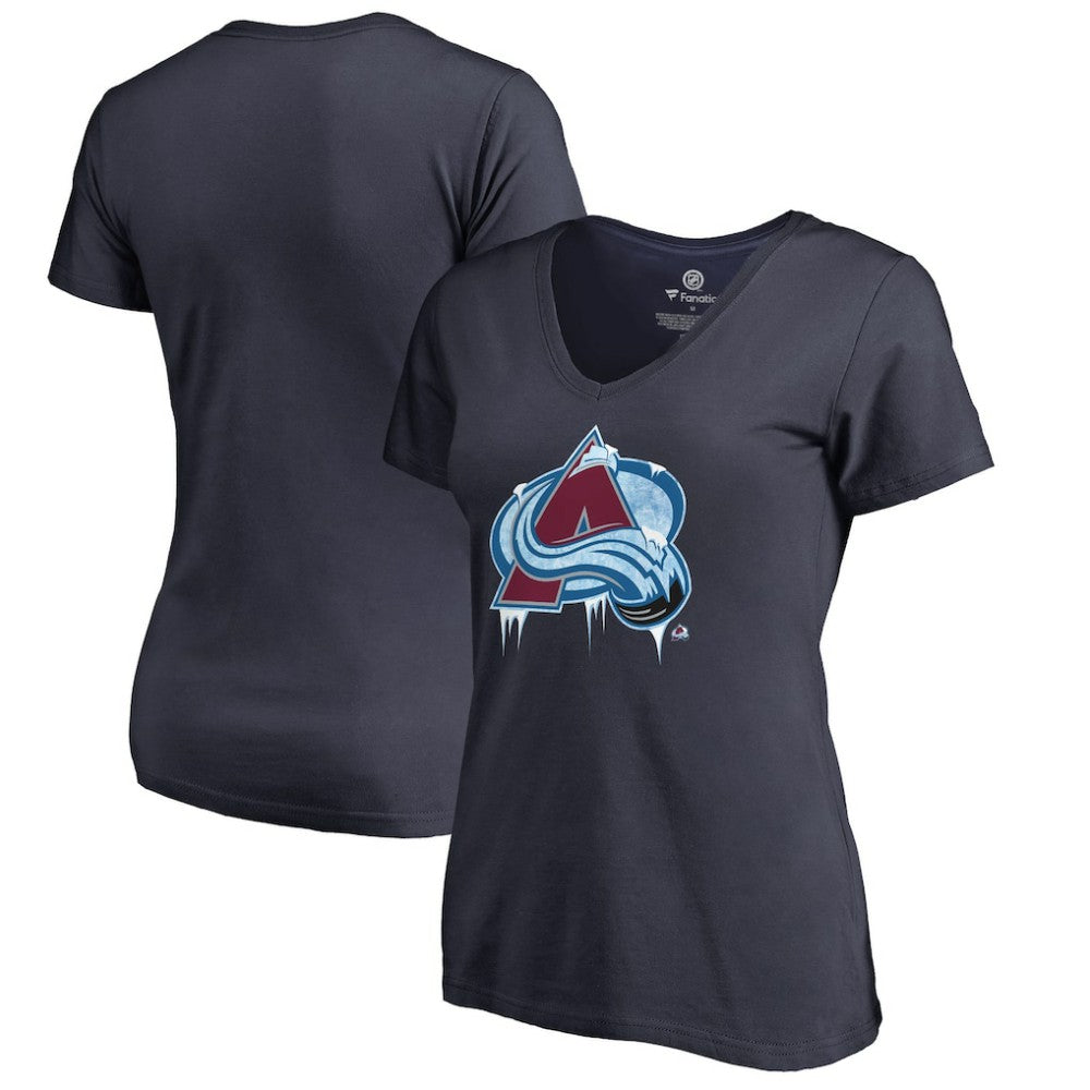 Colorado Avalanche Women's Fan Favorite Team Slogan V-Neck T-Shirt - Navy - NHL