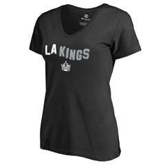 Los Angeles Kings Women's Fan Favorite Team Slogan V-Neck T-Shirt - Black - NHL