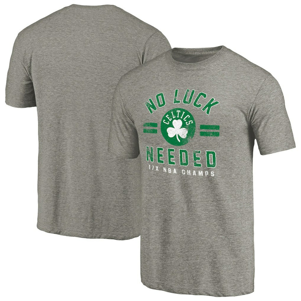 Boston Celtics No Luck Hometown Collection Tri-Blend T-Shirt Gray - NBA