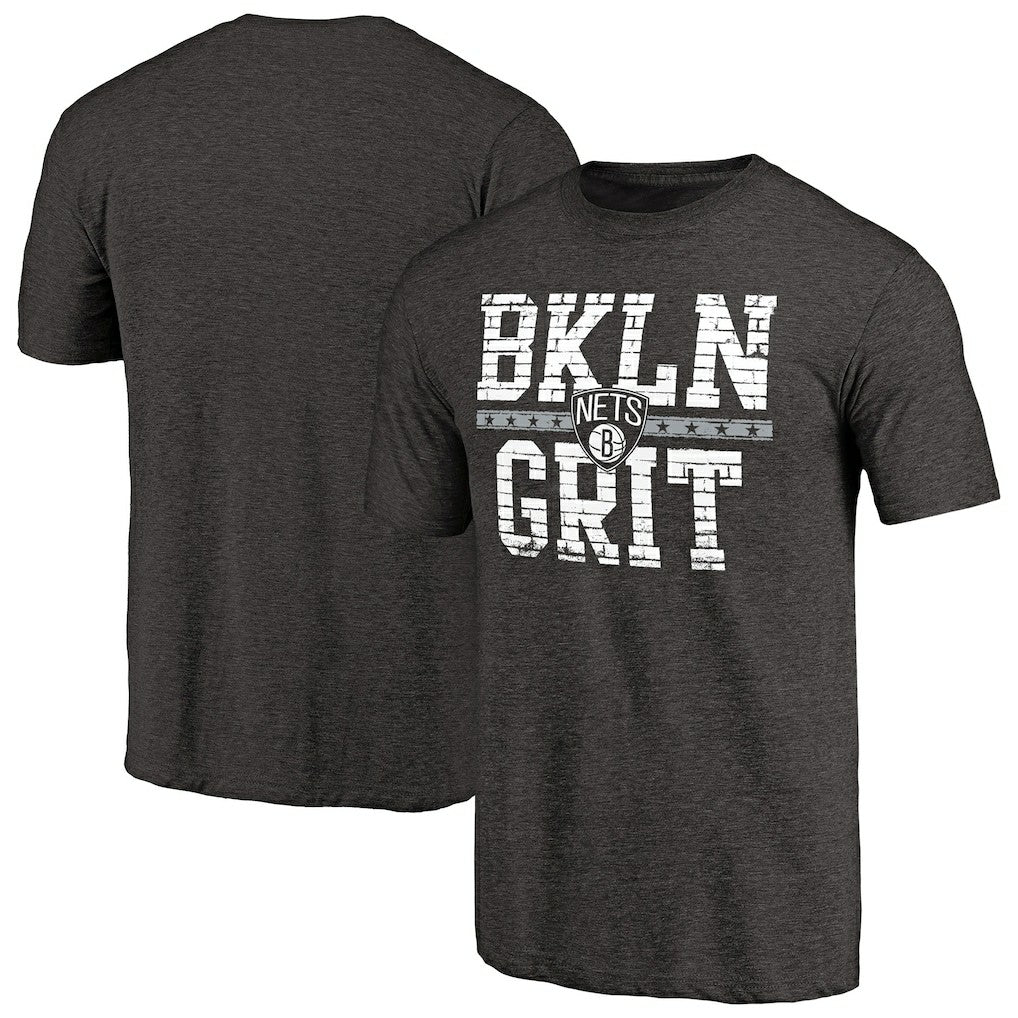 Brooklyn Nets Brick Work Hometown Collection Tri-Blend T-Shirt Black - NBA
