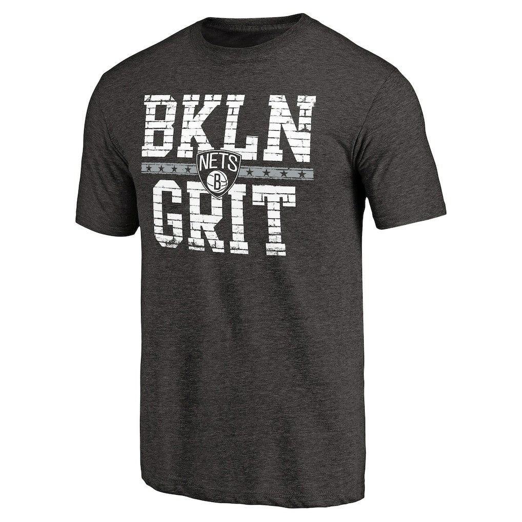 Brooklyn Nets Brick Work Hometown Collection Tri-Blend T-Shirt Black - NBA