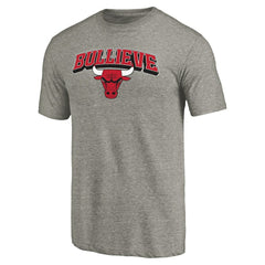 Chicago Bulls Bullieve Hometown Collection Tri-Blend T-Shirt Gray - NBA