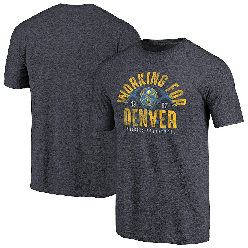 Denver Nuggets Working for Denver Hometown Collection Tri-Blend T-Shirt Navy - NBA