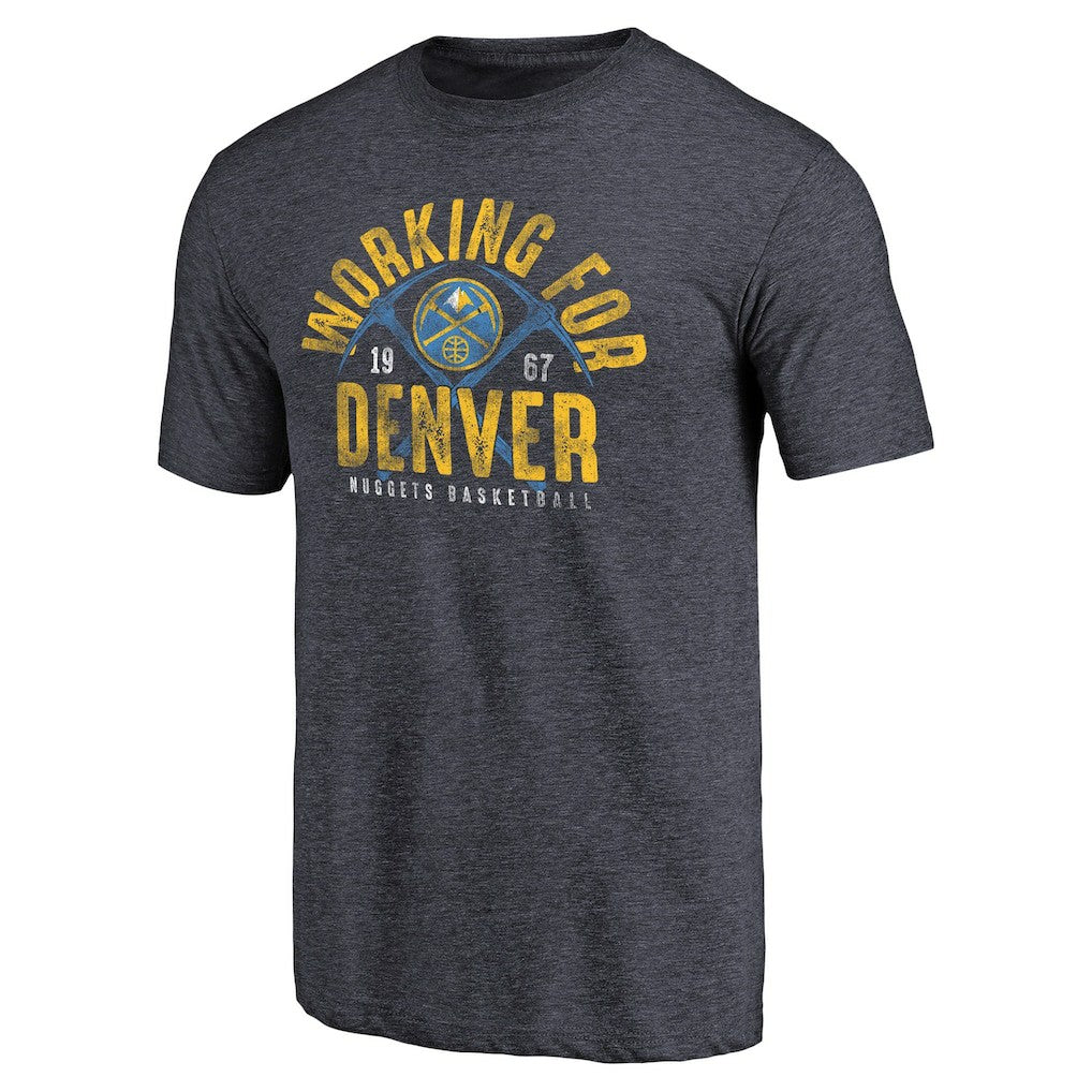 Denver Nuggets Working for Denver Hometown Collection Tri-Blend T-Shirt Navy - NBA