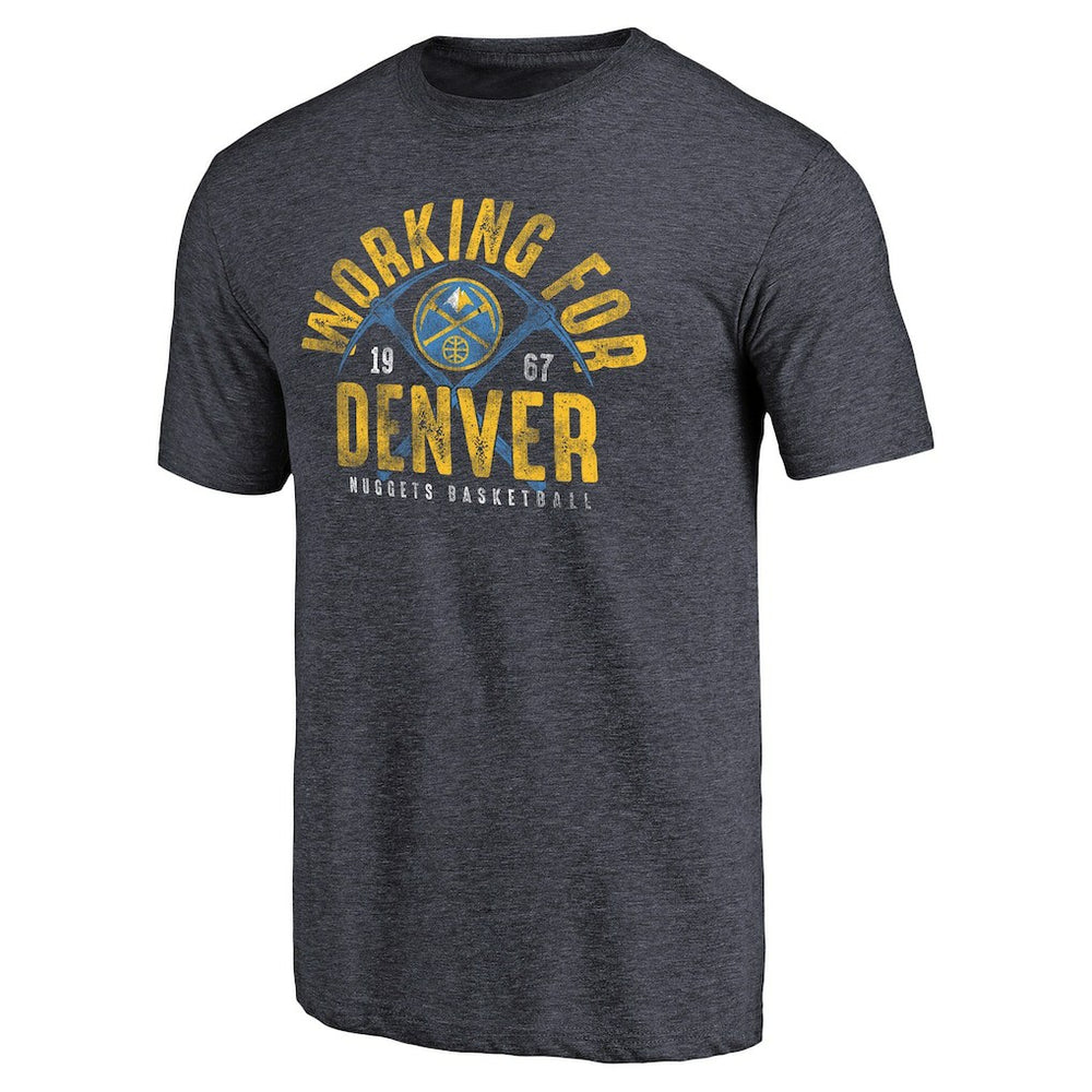Denver Nuggets Working for Denver Hometown Collection Tri-Blend T-Shirt Navy - NBA