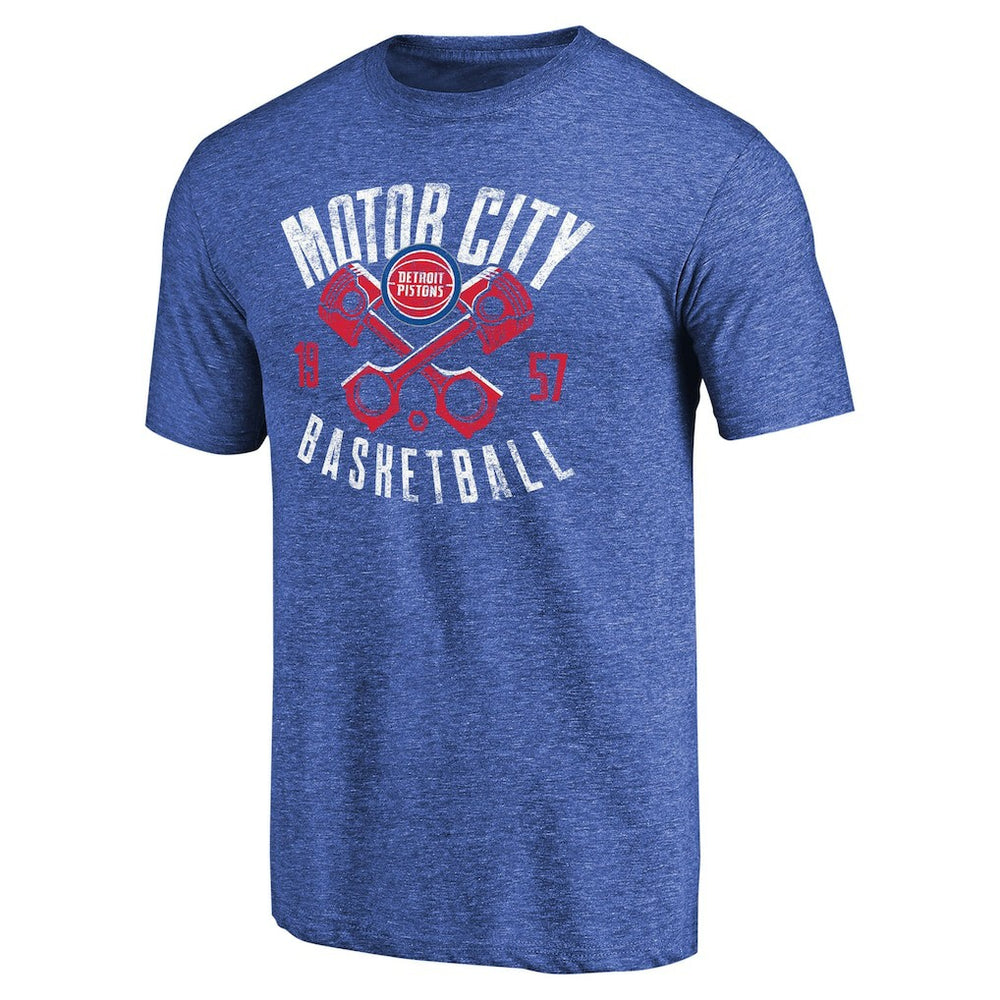 Detroit Pistons Motor City Pistons Hometown Collection Tri-Blend T-Shirt Royal - NBA