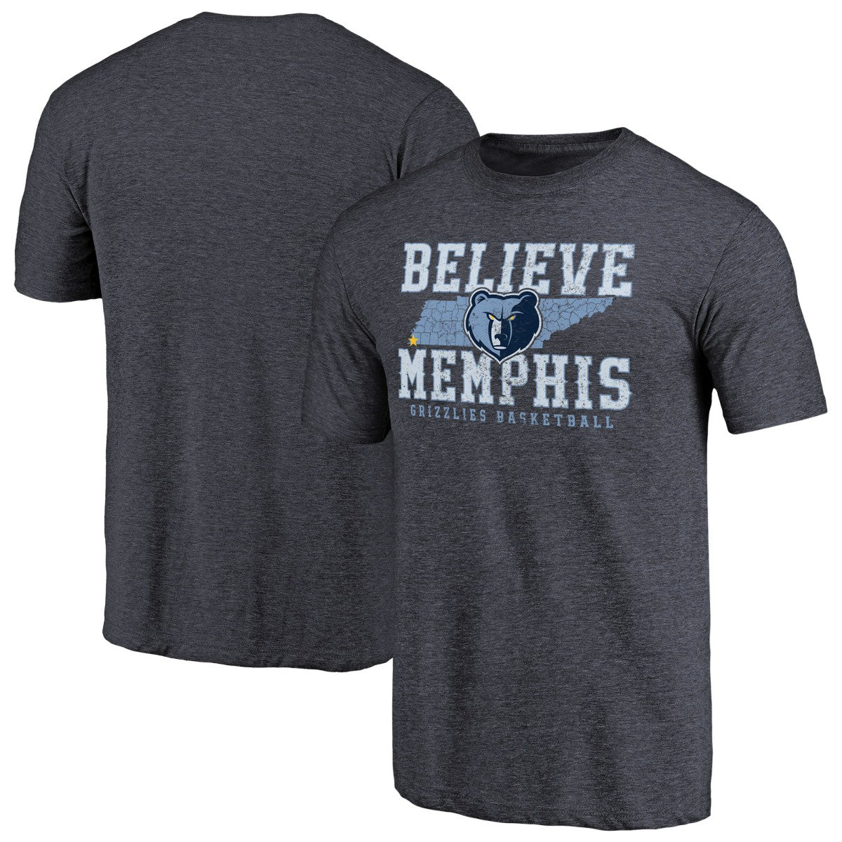 Memphis Grizzlies Believe Memphis Hometown Collection Tri-Blend T-Shirt Navy - NBA