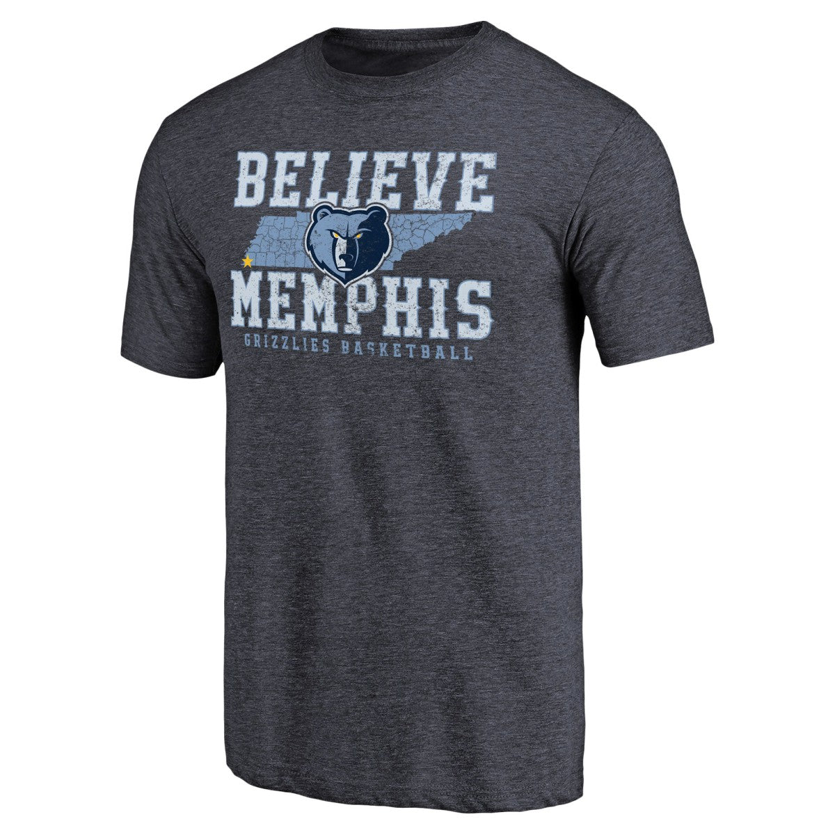 Memphis Grizzlies Believe Memphis Hometown Collection Tri-Blend T-Shirt Navy - NBA