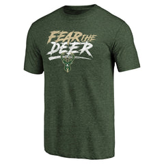 Milwaukee Bucks Fear the Deer Hometown Collection Tri-Blend T-Shirt Green - NBA