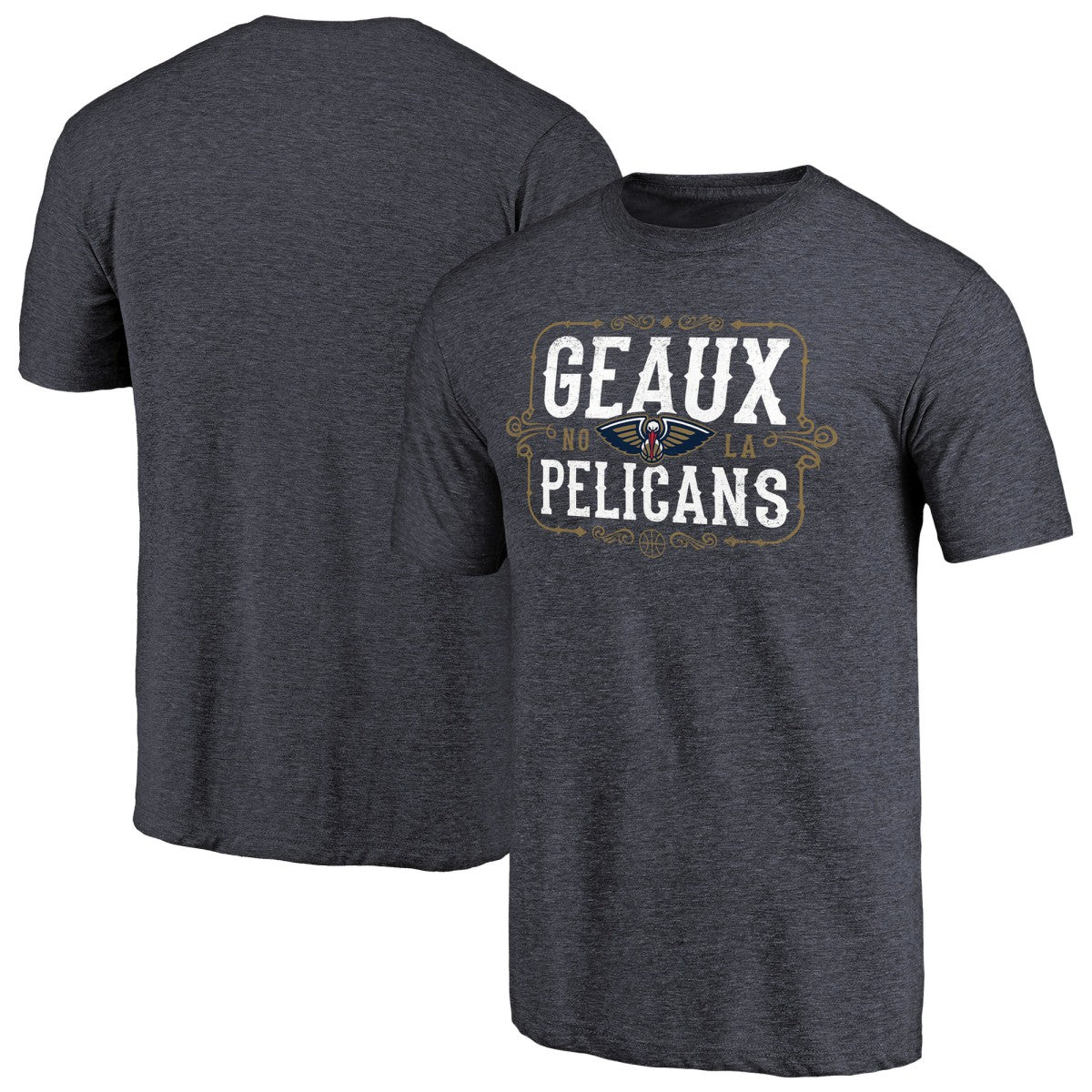 New Orleans Pelicans Geaux Pelicans Hometown Collection Tri-Blend T-Shirt Navy - NBA