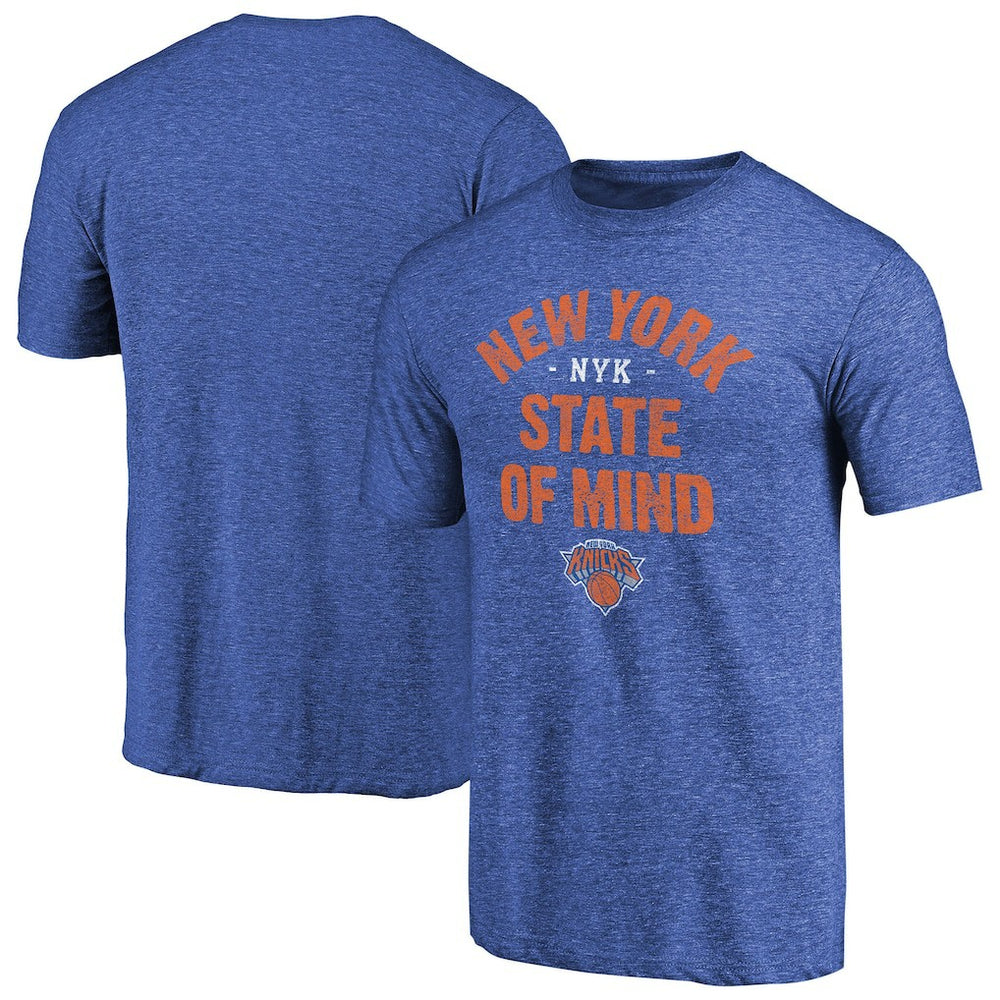 New York Knicks New York State Hometown Collection Tri-Blend T-Shirt Royal - NBA