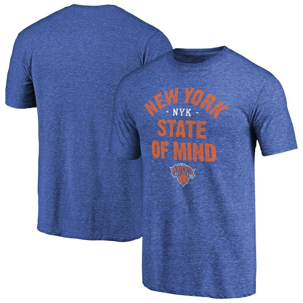 New York Knicks New York State Hometown Collection Tri-Blend T-Shirt Royal - NBA