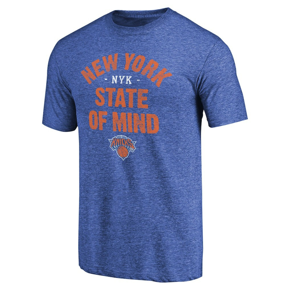 New York Knicks New York State Hometown Collection Tri-Blend T-Shirt Royal - NBA