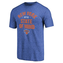 New York Knicks New York State Hometown Collection Tri-Blend T-Shirt Royal - NBA