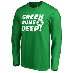 Boston Celtics Green Runs Deep Hometown Collection Long Sleeve T-Shirt Kelly Green - NBA