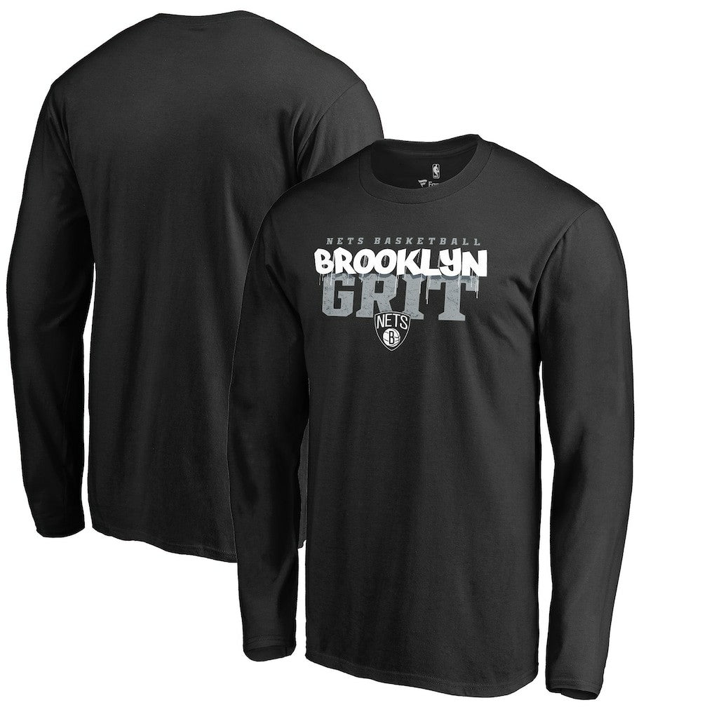 Brooklyn Nets Street Grit Hometown Collection Long Sleeve T-Shirt Black - NBA