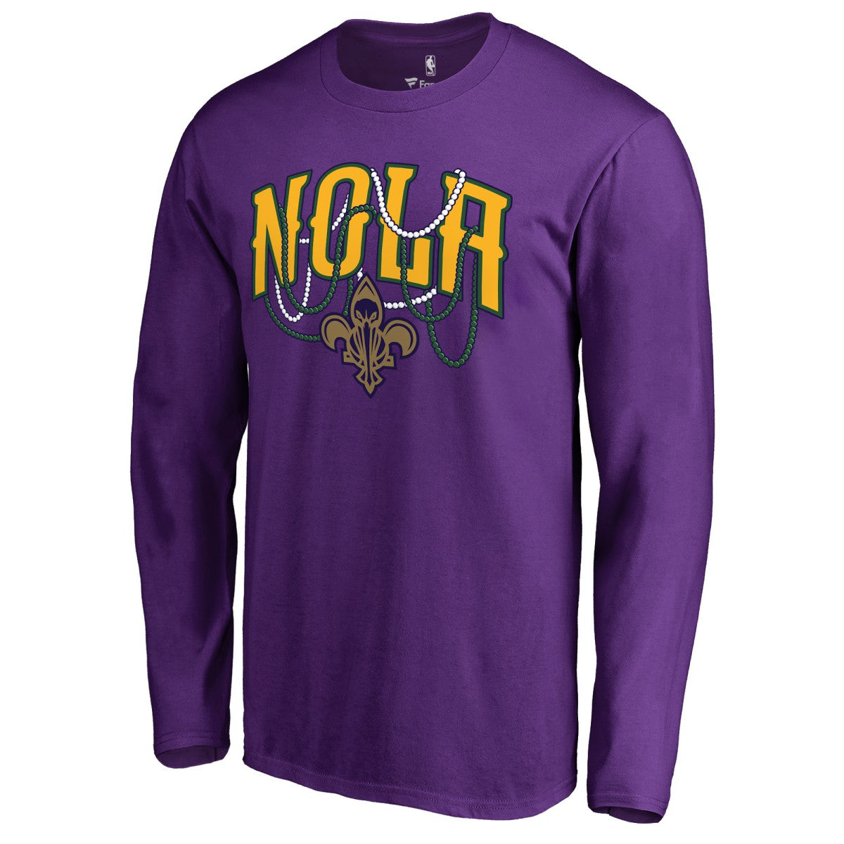 New Orleans Pelicans NOLA Beads Hometown Collection Long Sleeve T-Shirt Purple - NBA