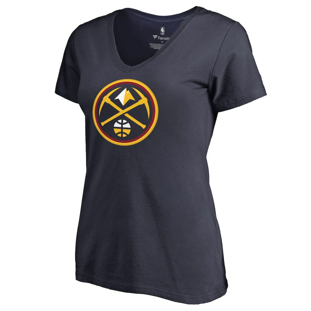 Nikola Jokic Denver Nuggets Women's Team Backer Name & Number V-Neck T-Shirt Navy - NBA