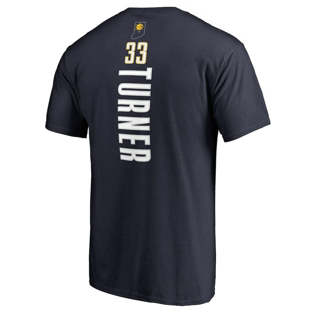 Myles Turner Indiana Pacers Backer Name and Number T-Shirt Navy - NBA