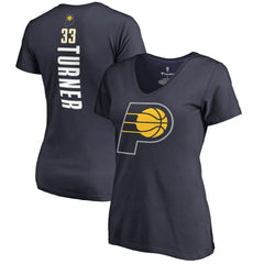 Myles Turner Indiana Pacers Women's Backer Name and Number V-Neck T-Shirt Navy - NBA