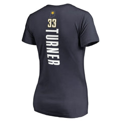 Myles Turner Indiana Pacers Women's Backer Name and Number V-Neck T-Shirt Navy - NBA
