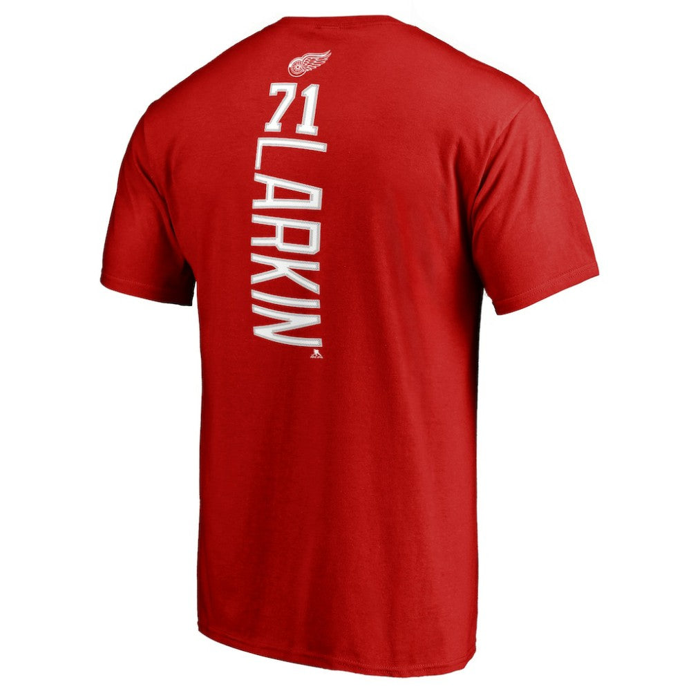 Dylan Larkin Detroit Red Wings Team Logo Backer Name & Number T-Shirt - Red - NHL
