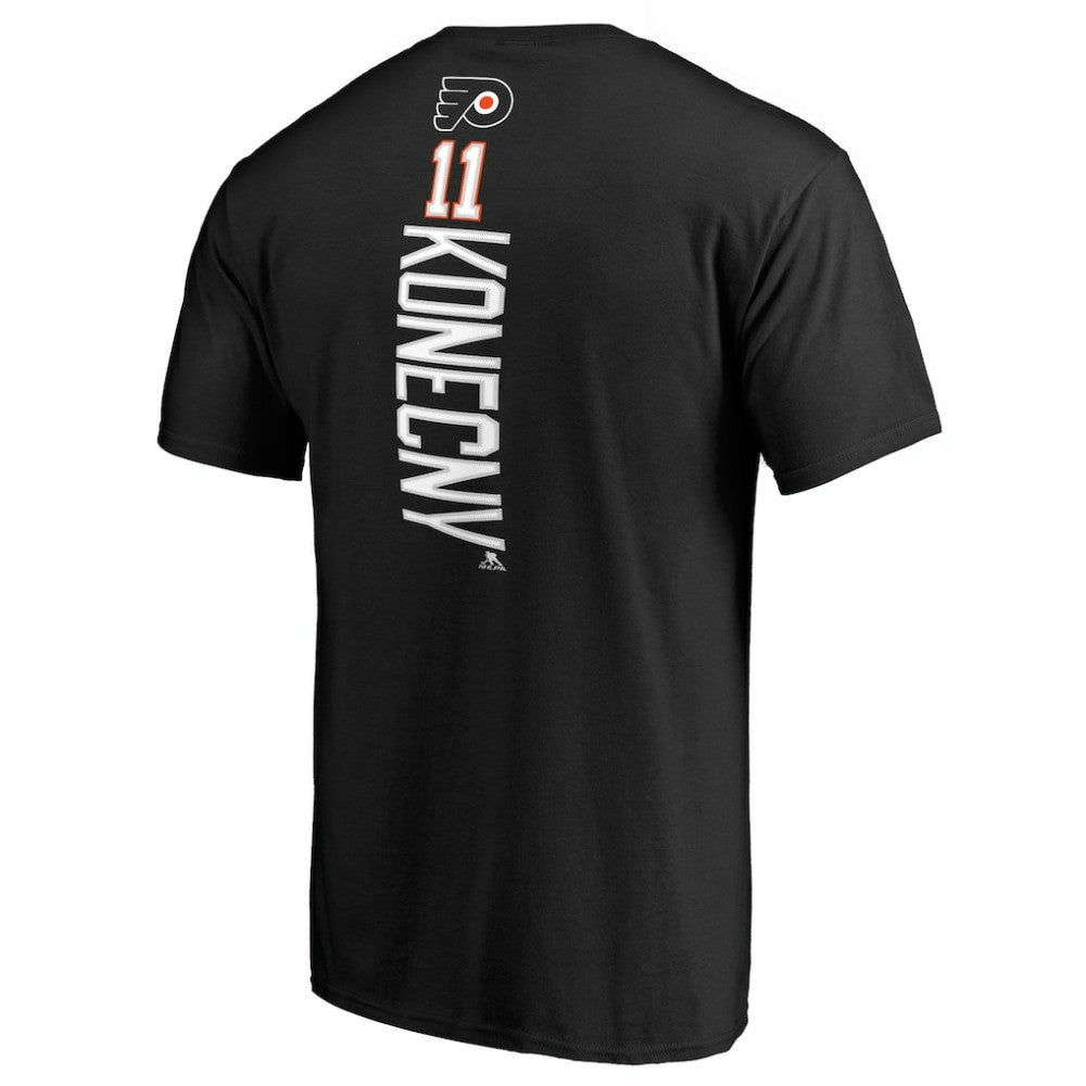 Travis Konecny Philadelphia Flyers Team Logo Backer Name & Number T-Shirt - Black - NHL