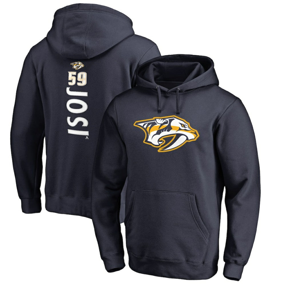 Roman Josi Nashville Predators Backer Name & Number Pullover Hoodie - Navy - NHL