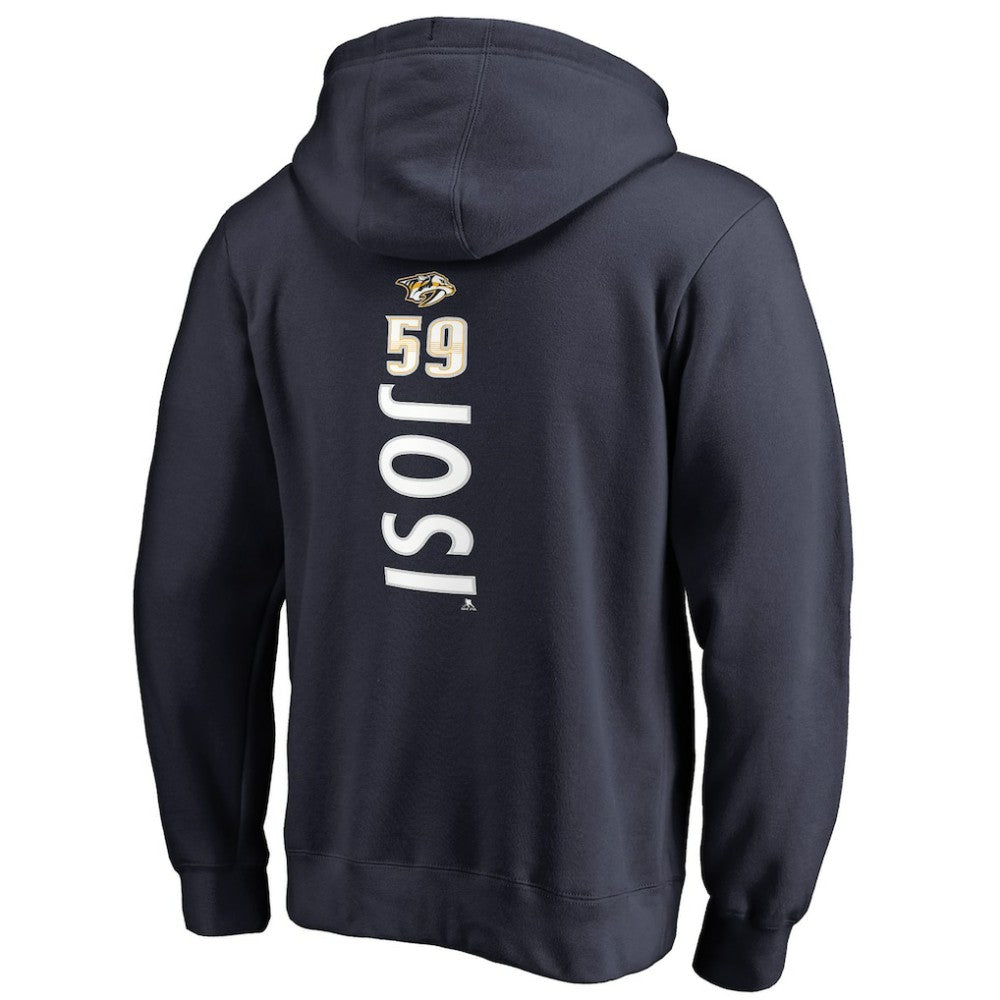 Roman Josi Nashville Predators Backer Name & Number Pullover Hoodie - Navy - NHL