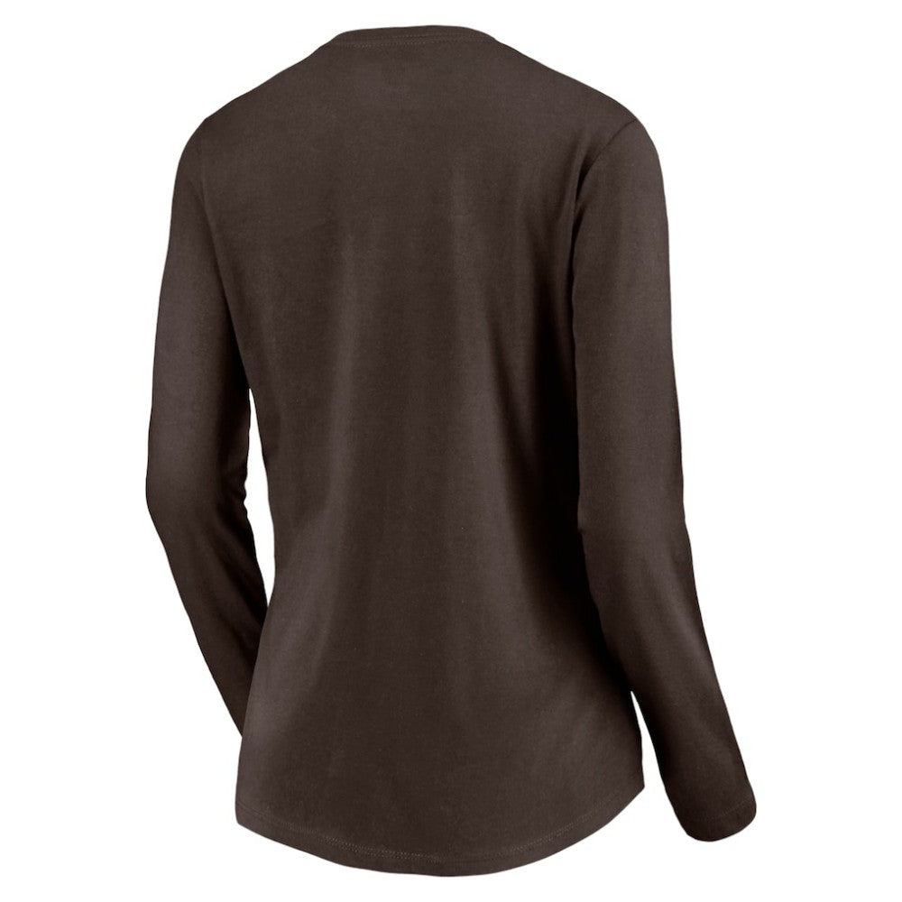 San Diego Padres Women's Cooperstown Collection Wahconah Long Sleeve V-Neck T-Shirt - MLB