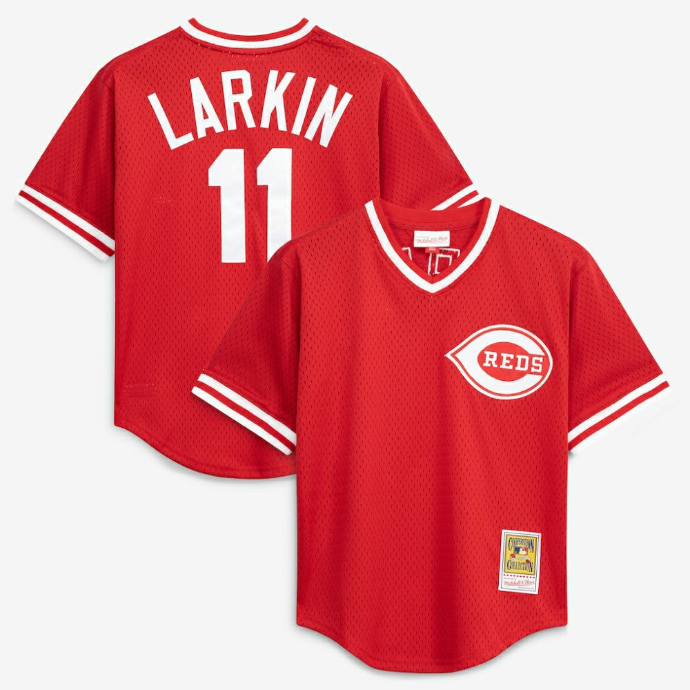 Barry Larkin Cincinnati Reds Mitchell & Ness Authentic Batting Practice Jersey - MLB