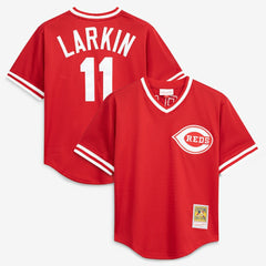 Barry Larkin Cincinnati Reds Mitchell & Ness Authentic Batting Practice Jersey - MLB