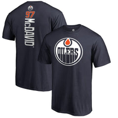 Connor McDavid Edmonton Oilers Backer Name & Number T-Shirt - Navy - NHL