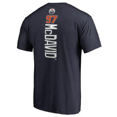 Connor McDavid Edmonton Oilers Backer Name & Number T-Shirt - Navy - NHL
