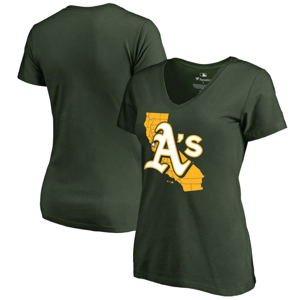 Athletics Women's Hometown Collection The Big O V-Neck T-Shirt - MLB