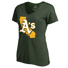 Athletics Women's Hometown Collection The Big O V-Neck T-Shirt - MLB